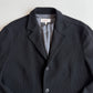 Ermenegildo Zegna (L / 52IT) Cotton/Wool Ribbed Off-Black Car Coat