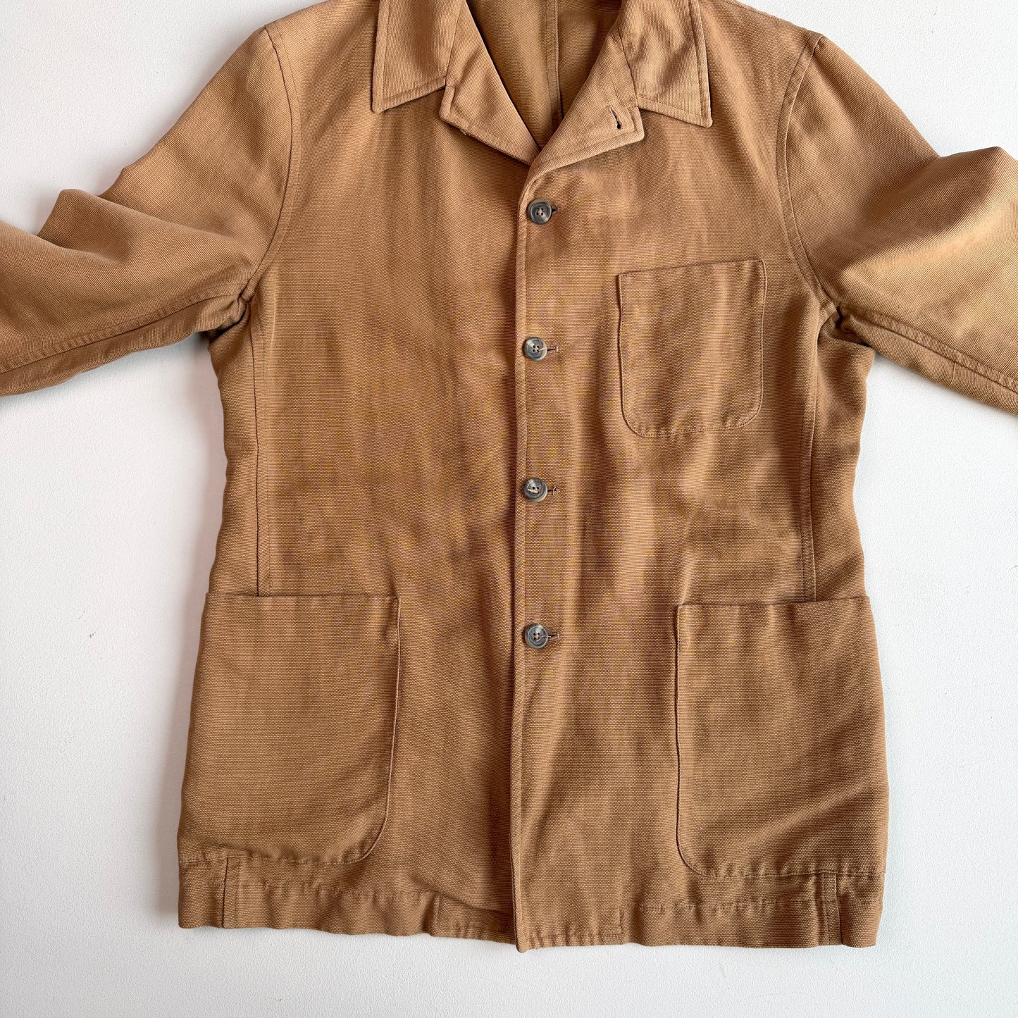 VNTG Polo Ralph Lauren (M) RARE Linen Cotton Canvas Chore Coat