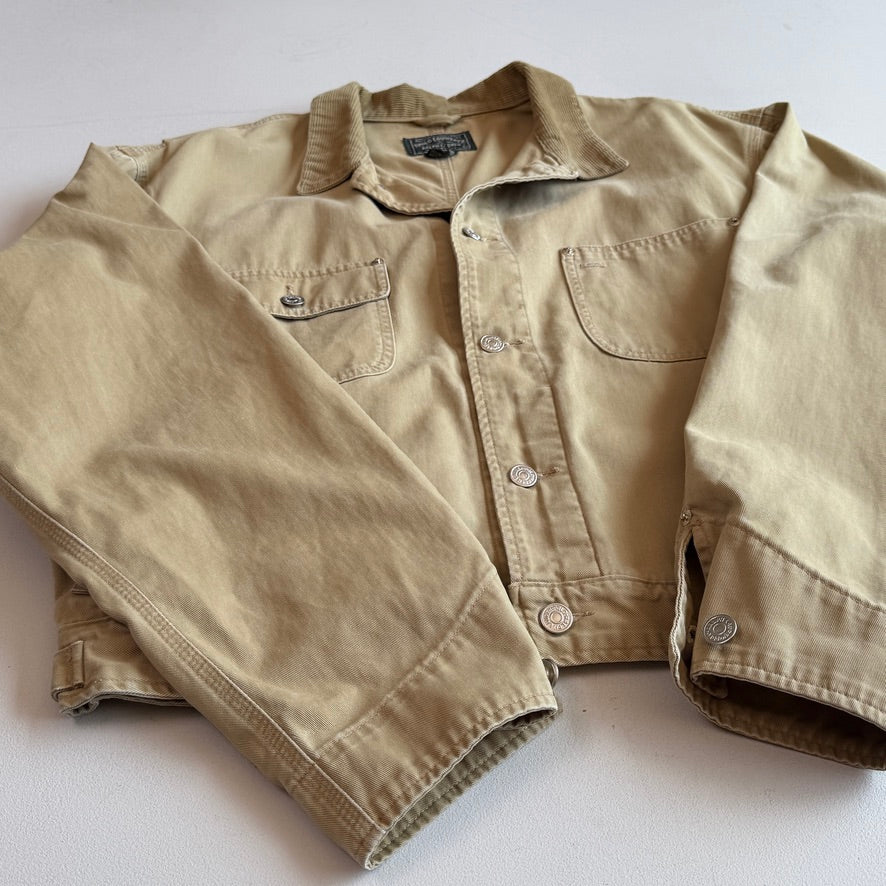 VNTG Ralph Lauren Polo Country (L) Desert Tan Cotton Twill Trucker Jacket