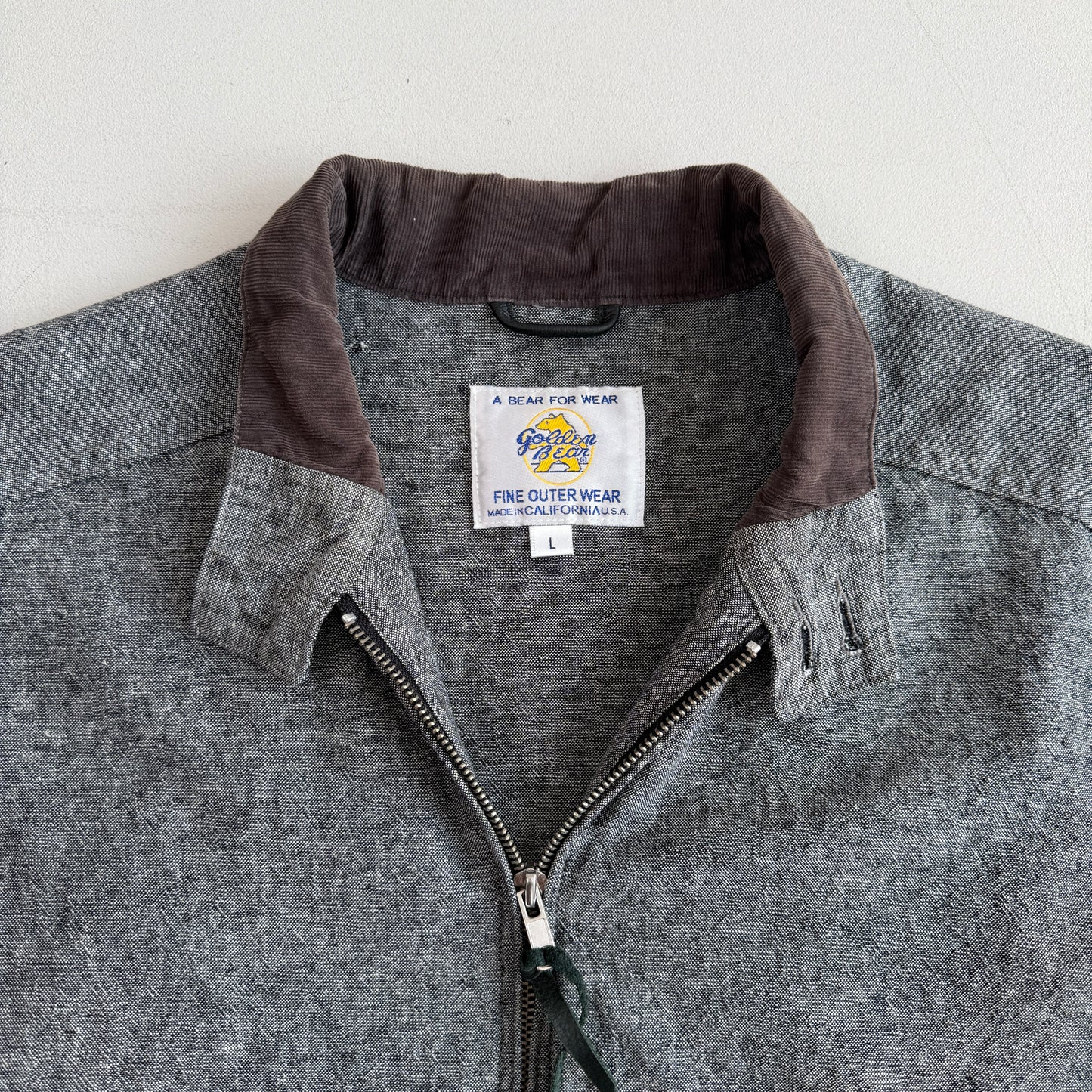Golden Bear (L) Linen/Cotton Slub/Flecked Corduroy Collar Jacket