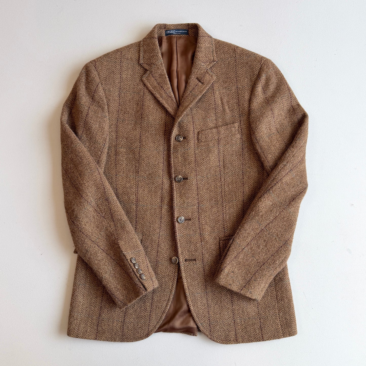 Polo Ralph Lauren (40R) Wool/Alpaca 4-Button Tweed Over Check Sport Coat