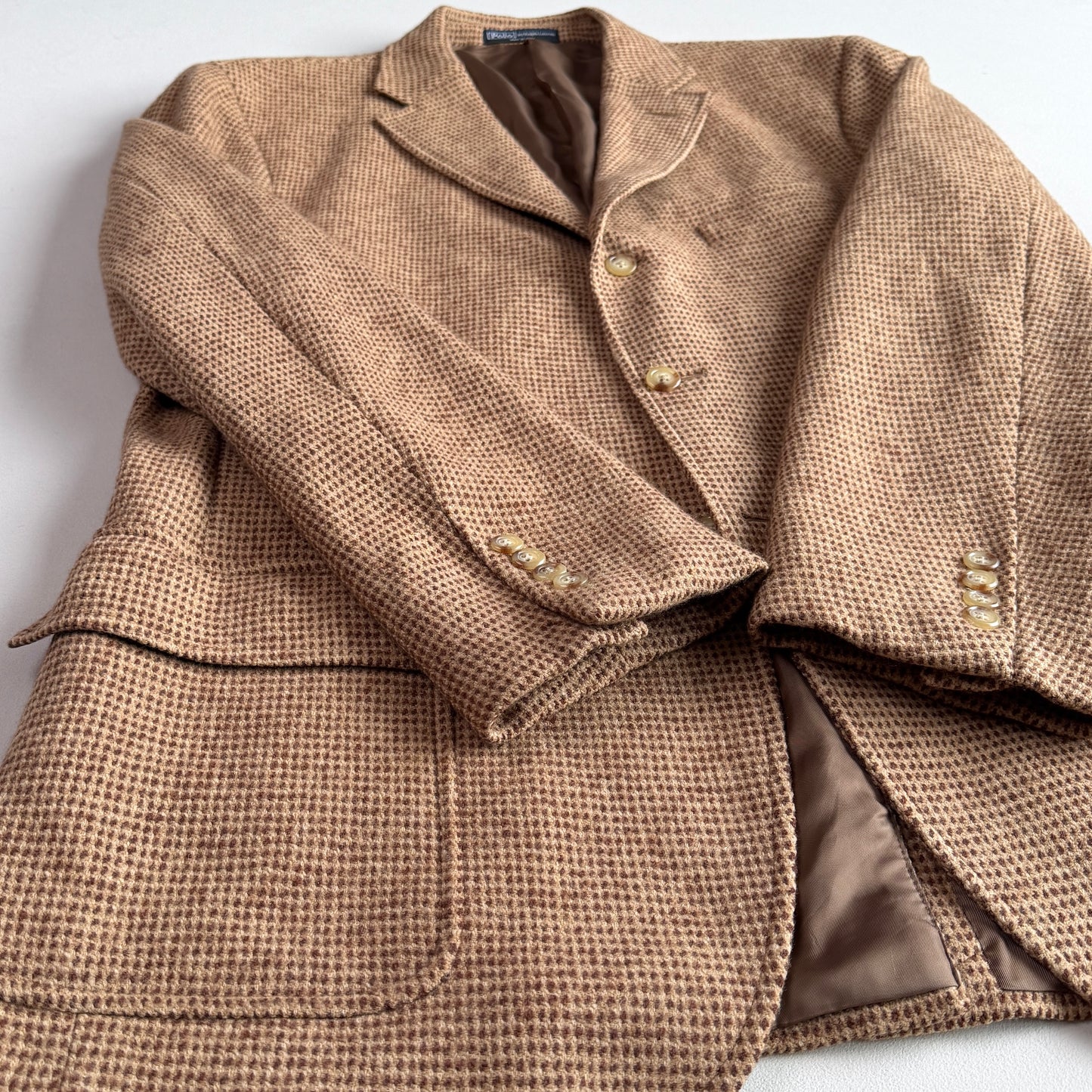 VNTG Polo Ralph Lauren (44L) Barleycorn Tweed Wool Sport Coat