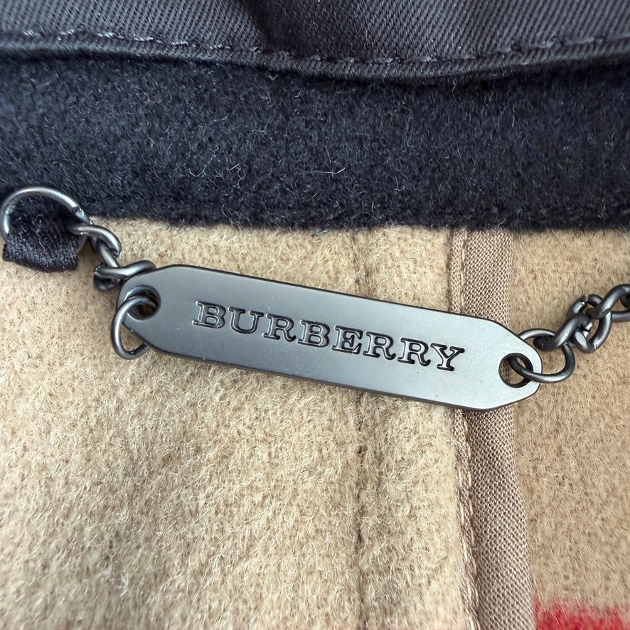 Burberry (50IT) 100% Wool Fleece Collar Double Breast Belted Trench Coat