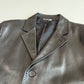Ermenegildo Zegna (54/XL) Glove-Soft Leather Black Sports Coat
