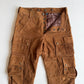 Polo Ralph Lauren (32x30) Suede Leather Cargo Motorcycle Tawny Brown Pants