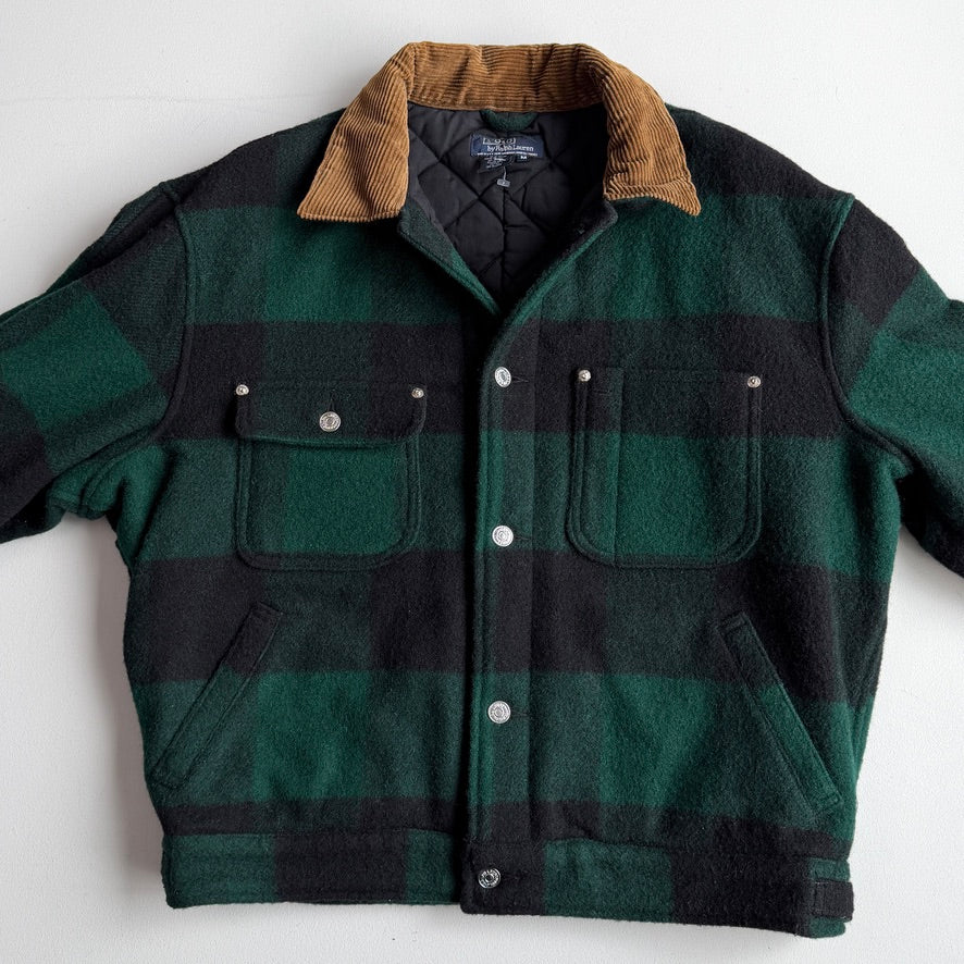 NWOT VNTG Polo Ralph Lauren (M) Wool Plaid Trucker Woodsmen Jacket