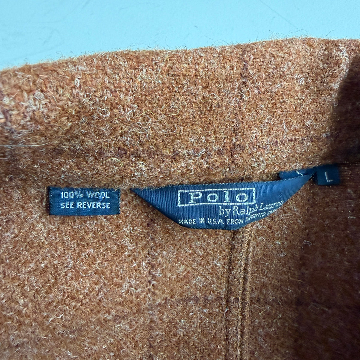 VNTG Polo Ralph Lauren (L) Wool Norfolk Rust/Burnt Orange Sport Coat