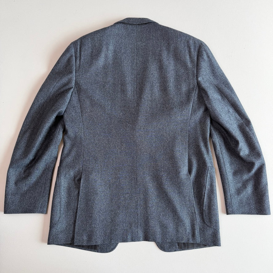Canali (IT 56L / US 46L) Wool Blue Speckled Flecked Melange Sport Coat