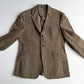 Polo Ralph Lauren (L / 43L) Olive Herringbone/Birdseye Tweed Wool Hacking Jacket