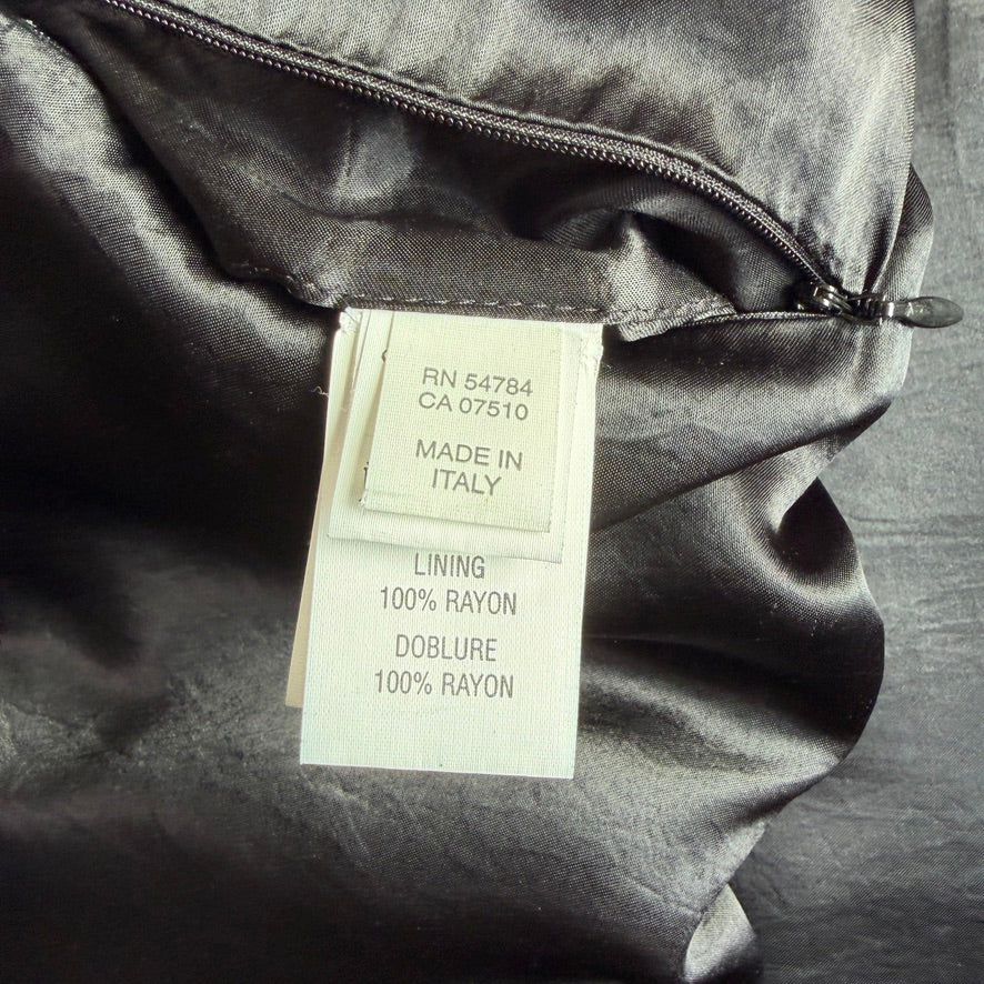 Giorgio Armani (42 /44) Black Glove Soft Lambskin Leather Coat