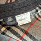 VNTG Burberry (50 /52) Gray Wool/Cashmere Leather Trim Duffle Coat
