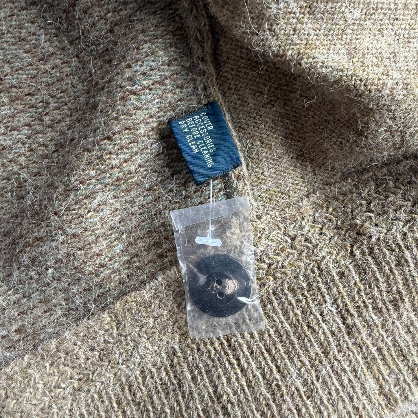 NWT Polo Ralph Lauren (M) Suede Alpaca/Wool Button Sweater