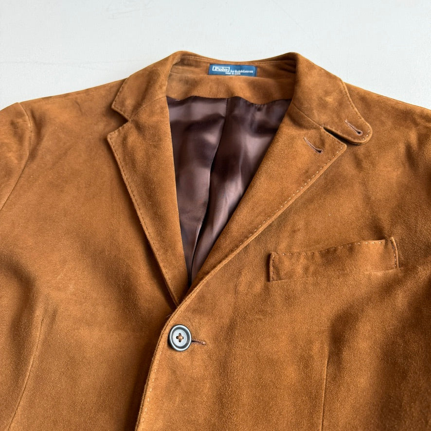 Polo Ralph Lauren (40R) Suede Leather Brown Hacking Jacket Coat