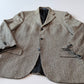 VNTG Polo Ralph Lauren (40R) 100% Silk Herringbone Beige/Black Sports Coat