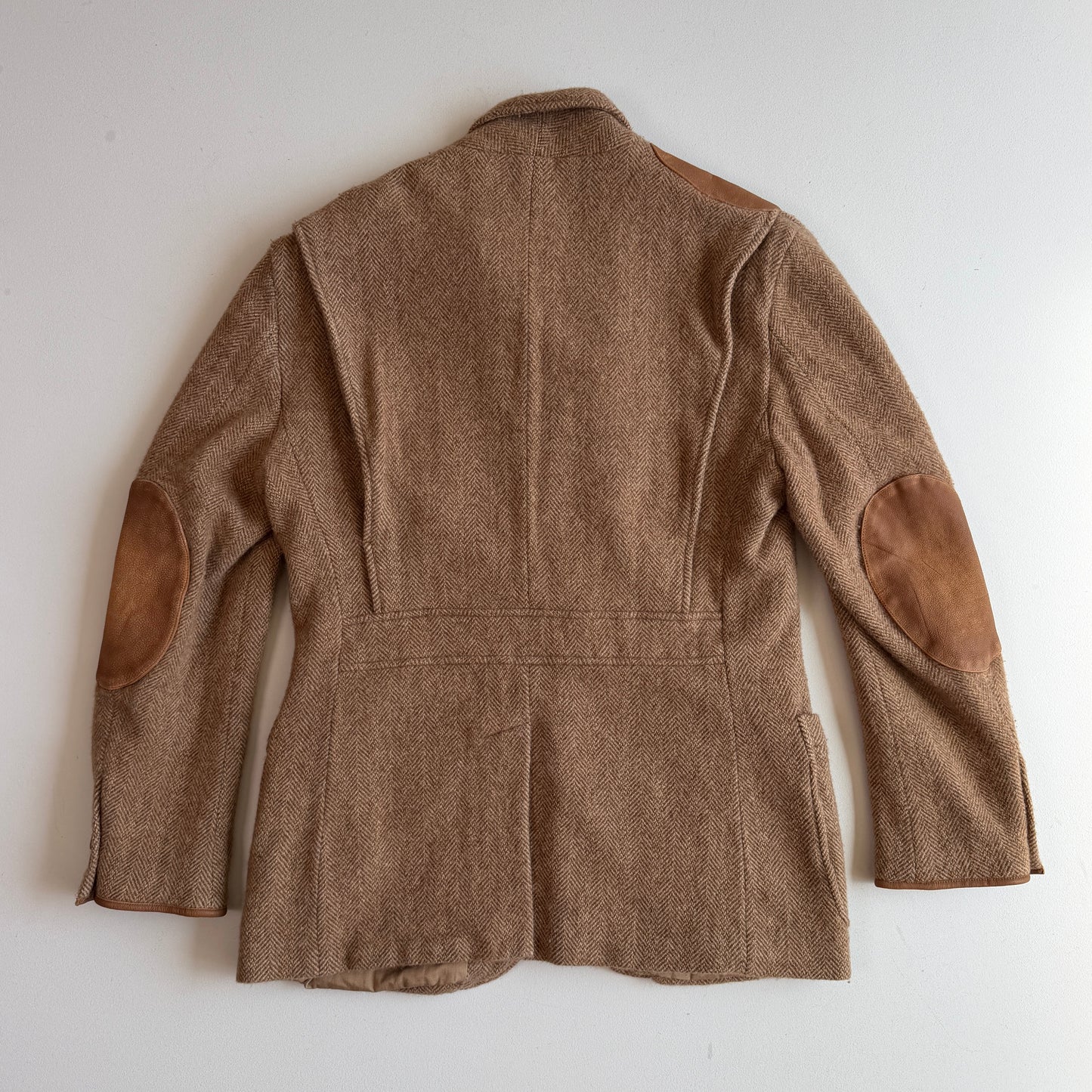 NWT Polo Ralph Lauren (42R) Half-Norfolk Tweed Wool Suede Trim Sport Coat