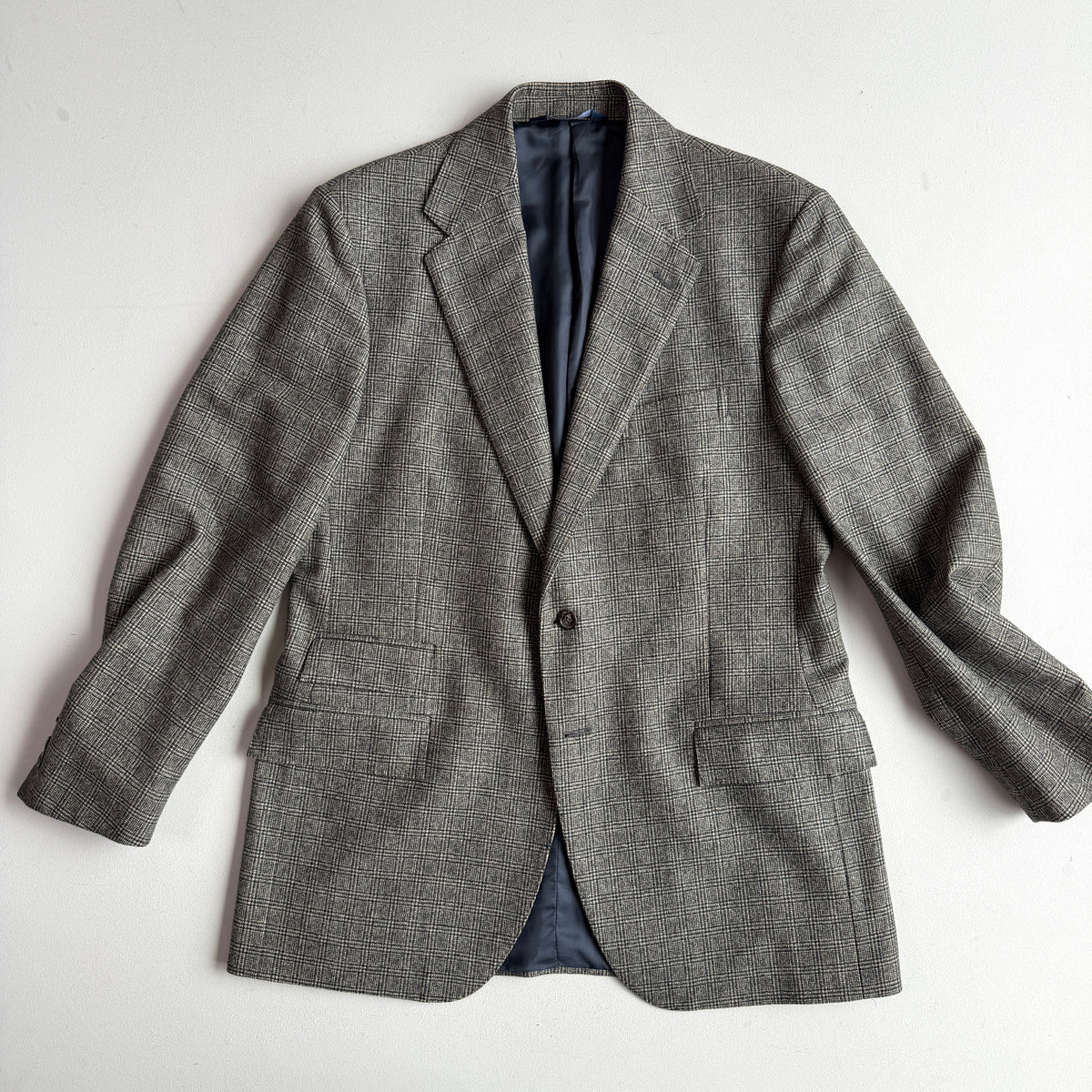 VNTG Polo Ralph Lauren (42R - 34x30) Wool Flannel Glen Check Three-Piece Suit