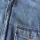 VNTG Polo Ralph Lauren (S) Shearling Collar Denim Flannel Lined Bomber Jacket