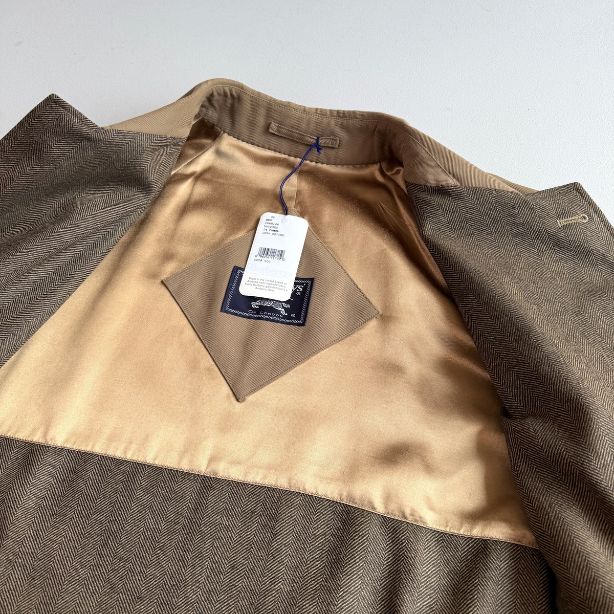 VNTG NWT Burberry (42R /52IT) Calvary Twill Wool Lined Balmacaan Coat