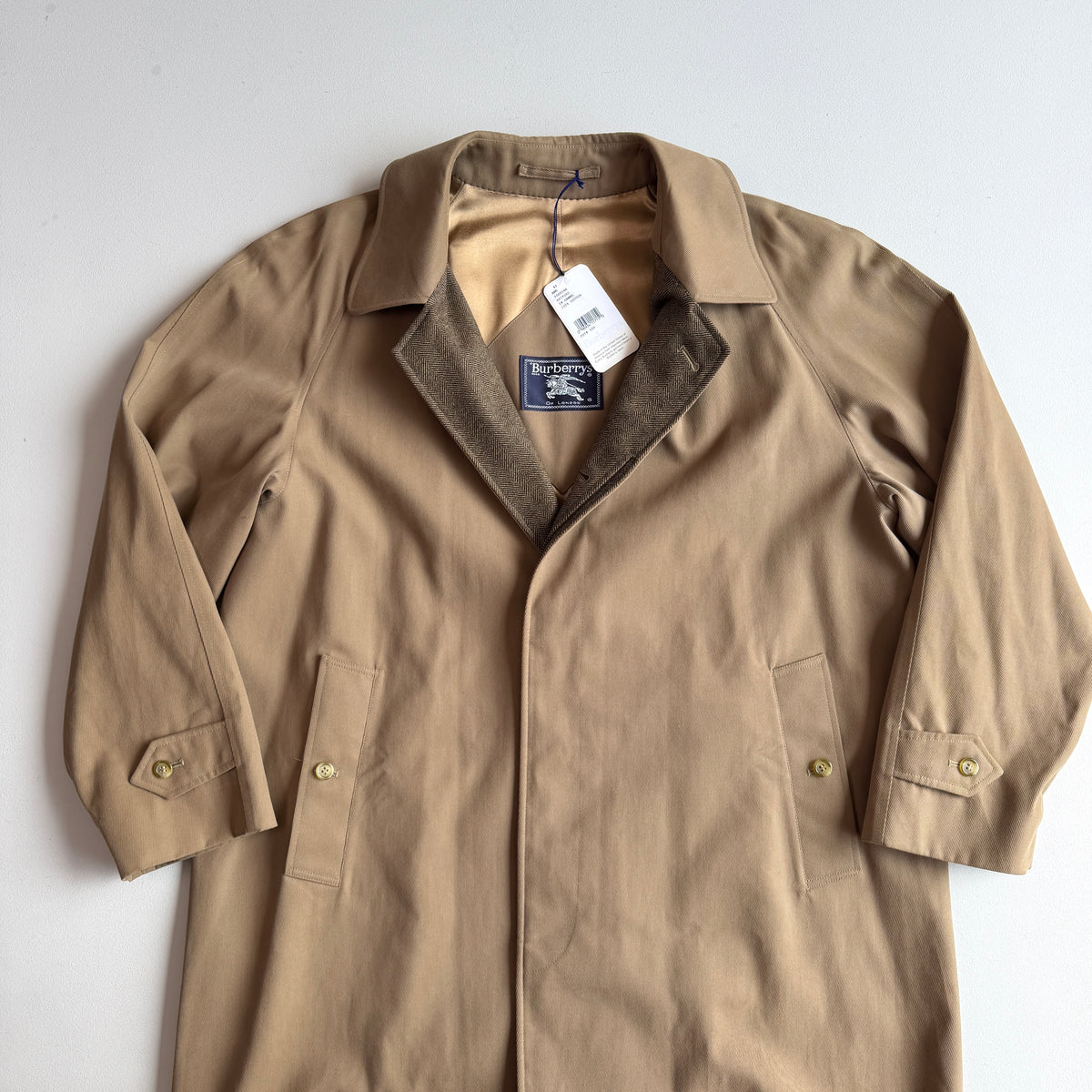 VNTG NWT Burberry (42R /52IT) Calvary Twill Wool Lined Balmacaan Coat
