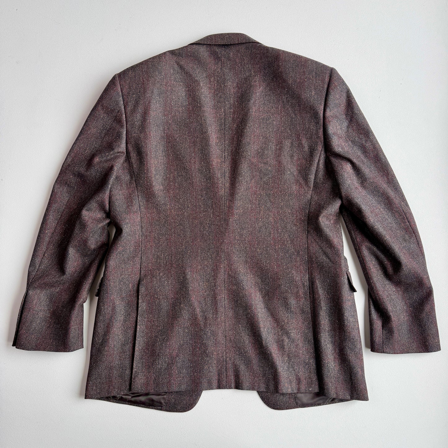 Canali (52IT / 42L) Aubergine Wool/Silk/Cashmere Red Over Check Sports Coat