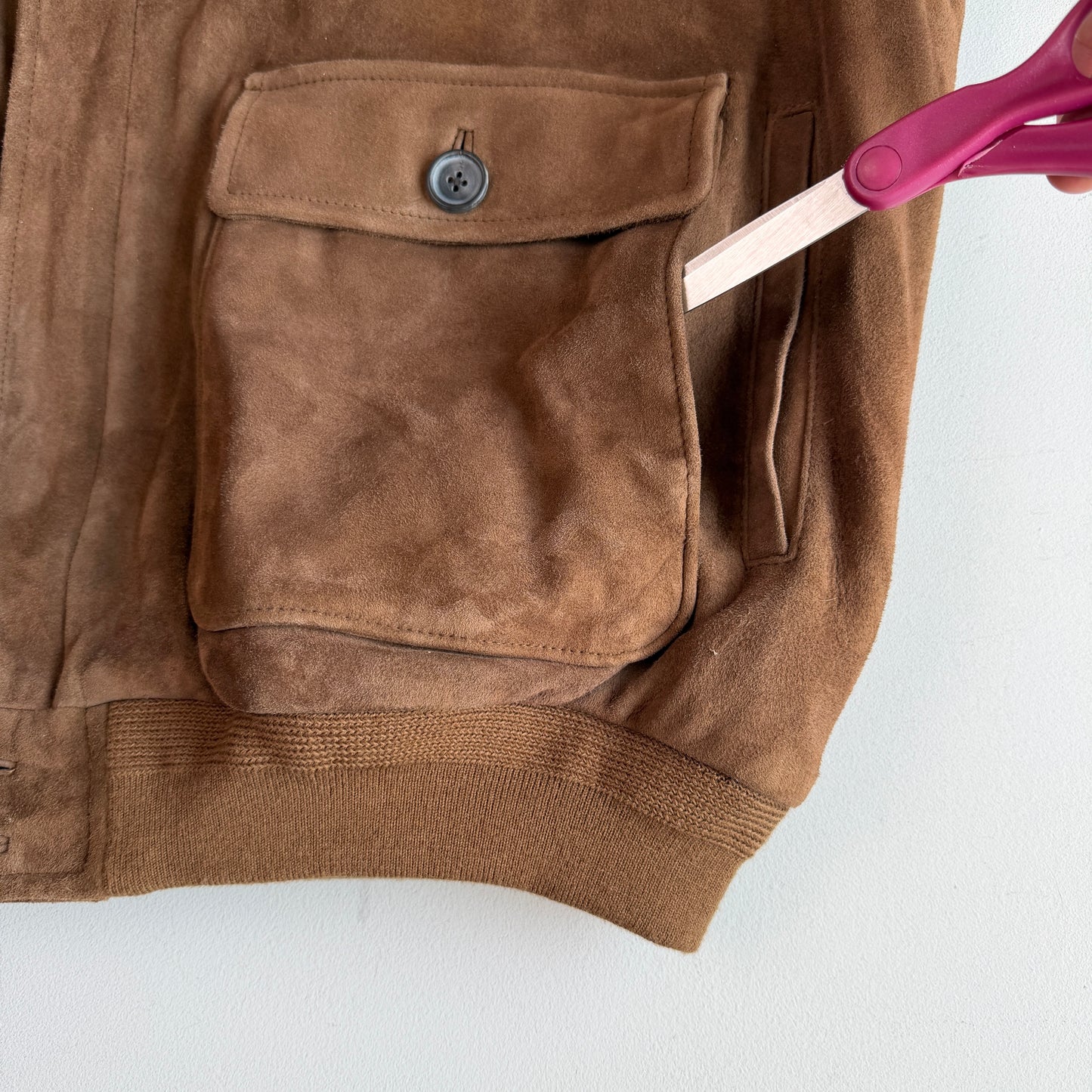NWT VNTG Polo Ralph Lauren (XL) Suede Leather Bomber Fleece Lined Jacket