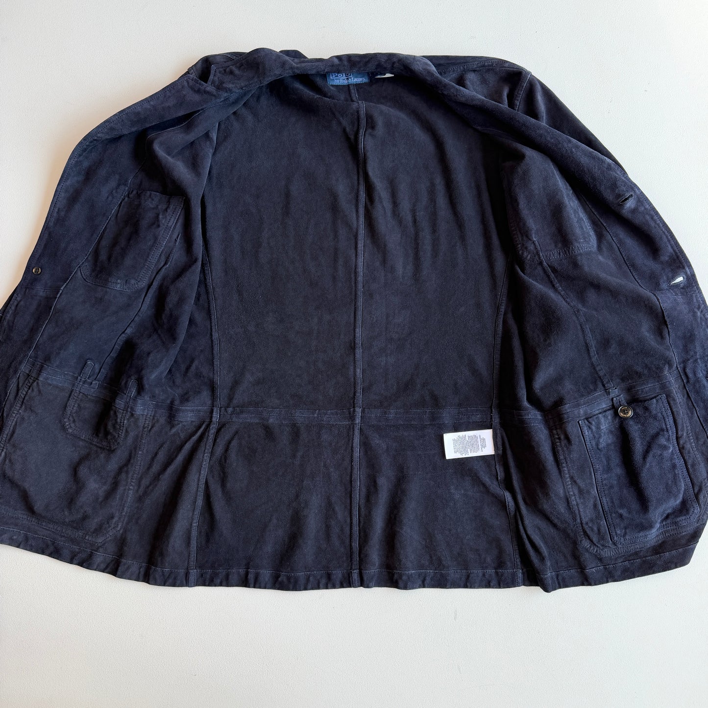 Polo Ralph Lauren (L) Navy Blue Goat Suede Leather Field Chore Sports Coat
