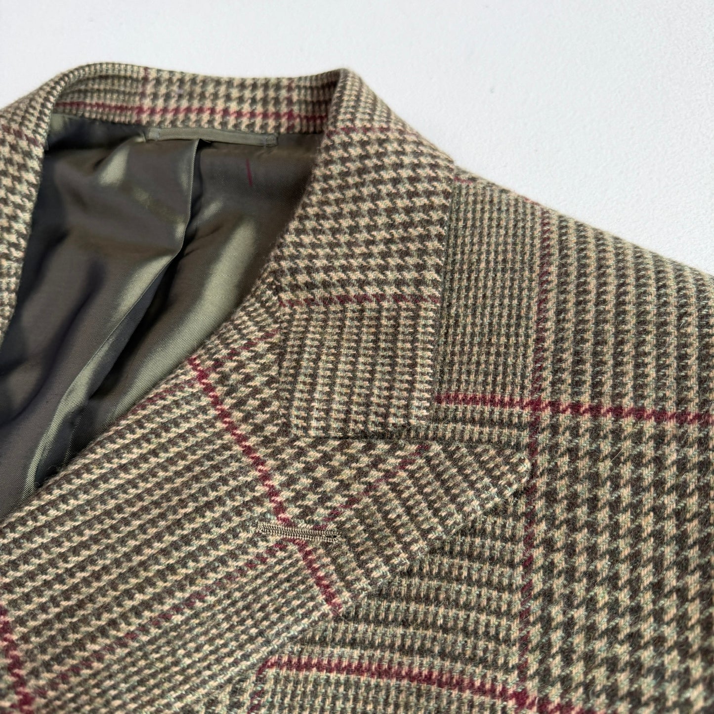Ralph Lauren Purple Label (44L) 8x4 Cashmere Flannel Prince of Wales Coat