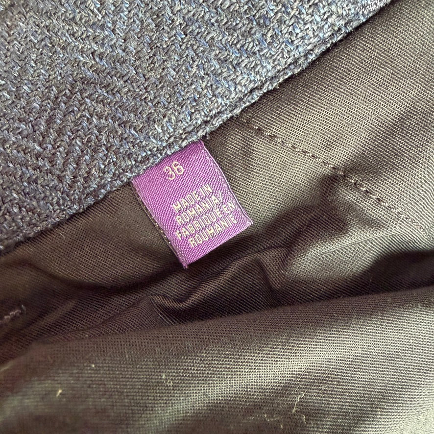 NWT Ralph Lauren Purple Label (36x32) Linen/Wool/Silk Herringbone Cargo Pants