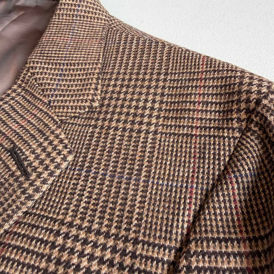 NWOT Polo Ralph Lauren (46L x 38L) Wool Glen Plaid Blue/Rust Check Suit