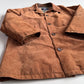 Burberry (52 /54) Suede Nova Check Raglan Balmacaan Leather Coat