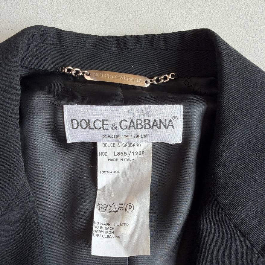 VNTG NWT Dolce & Gabbana (44IT, 36/38US) Double Breast Wool Suit Jacket