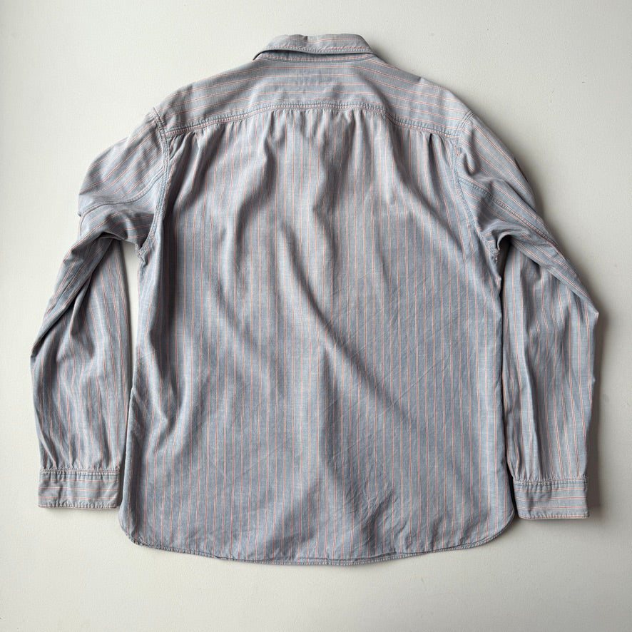 RRL Ralph Lauren (XL) Selvedge Chambray Cotton Striped Heritage Shirt