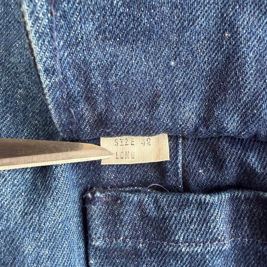 VNTG NWT Polo Ralph Lauren (42L) Indigo Denim Western Plaid Jacket Coat