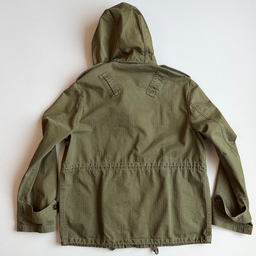 Burberry Brit (L) Military Green Cotton Herringbone Field Jacket