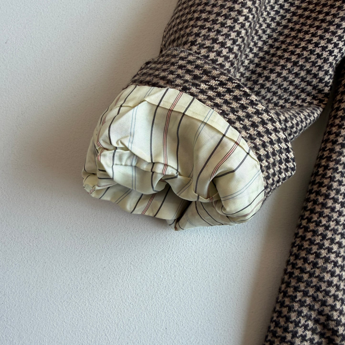 VNTG Polo Ralph Lauren (42R) Wool Houndstooth Brown/Cream Sport Coat