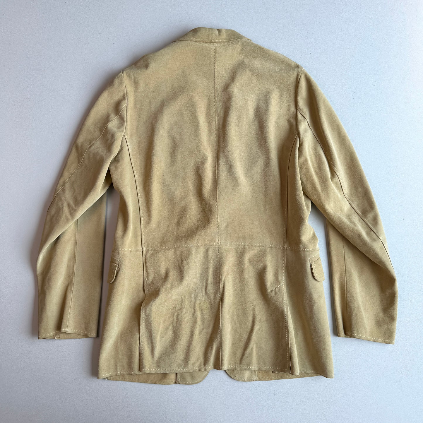 Dolce & Gabbana (48IT) Suede Leather Single Button Golden Yellow Sport Coat