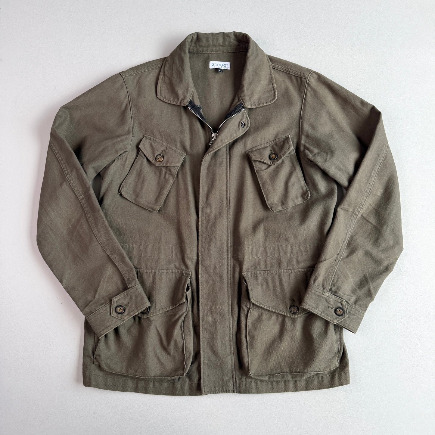 Epaulet New York (XL) Olive Green Canvas Military Field Jacket