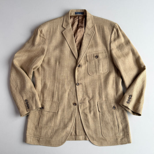 Polo Ralph Lauren (42R) Half-Norfolk Linen/Silk Slub Herringbone Sport Coat