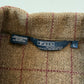 VNTG Polo Ralph Lauren (L) Wool Tweed Olive Windowpane Norfolk Coat Jacket