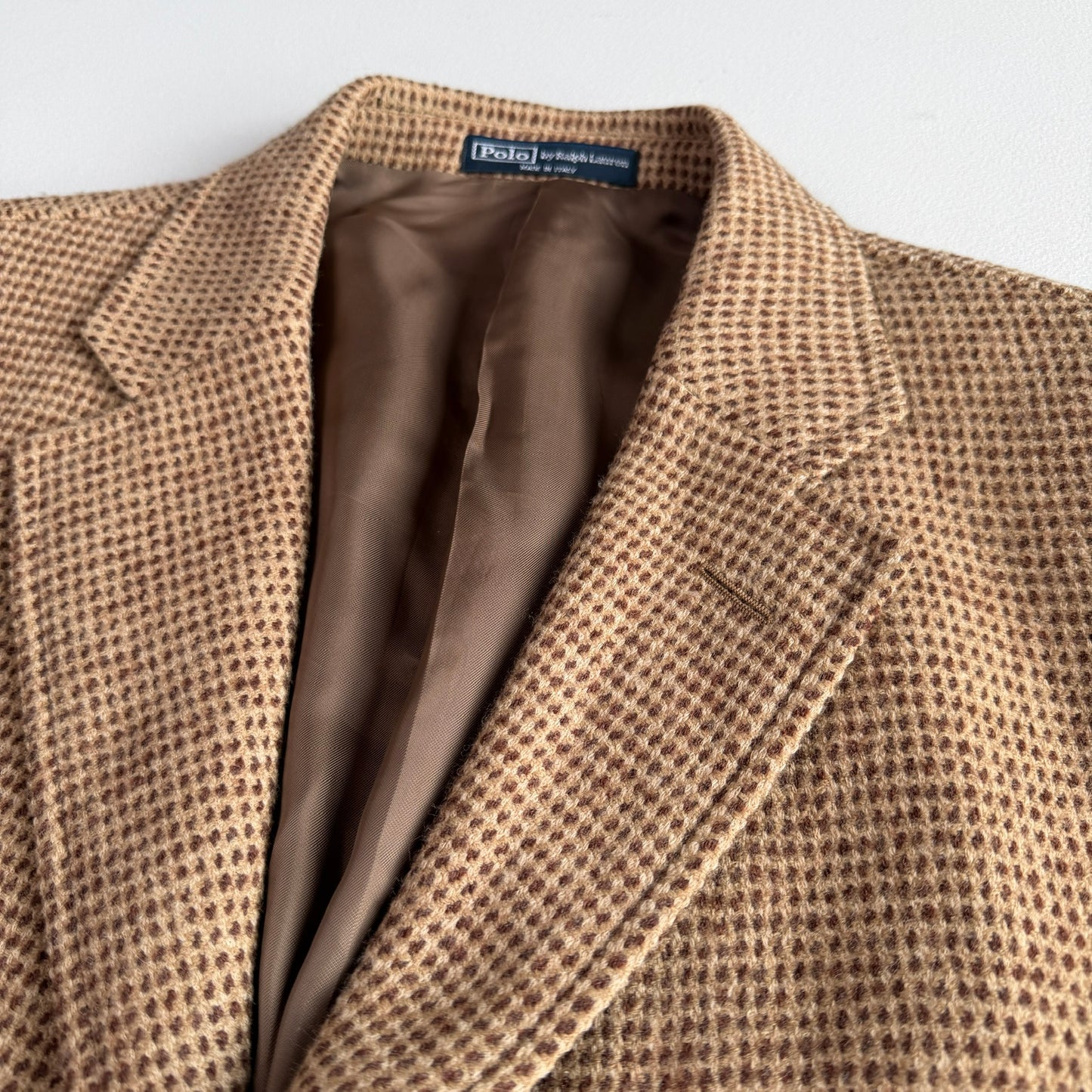 VNTG Polo Ralph Lauren (44L) Barleycorn Tweed Wool Sport Coat