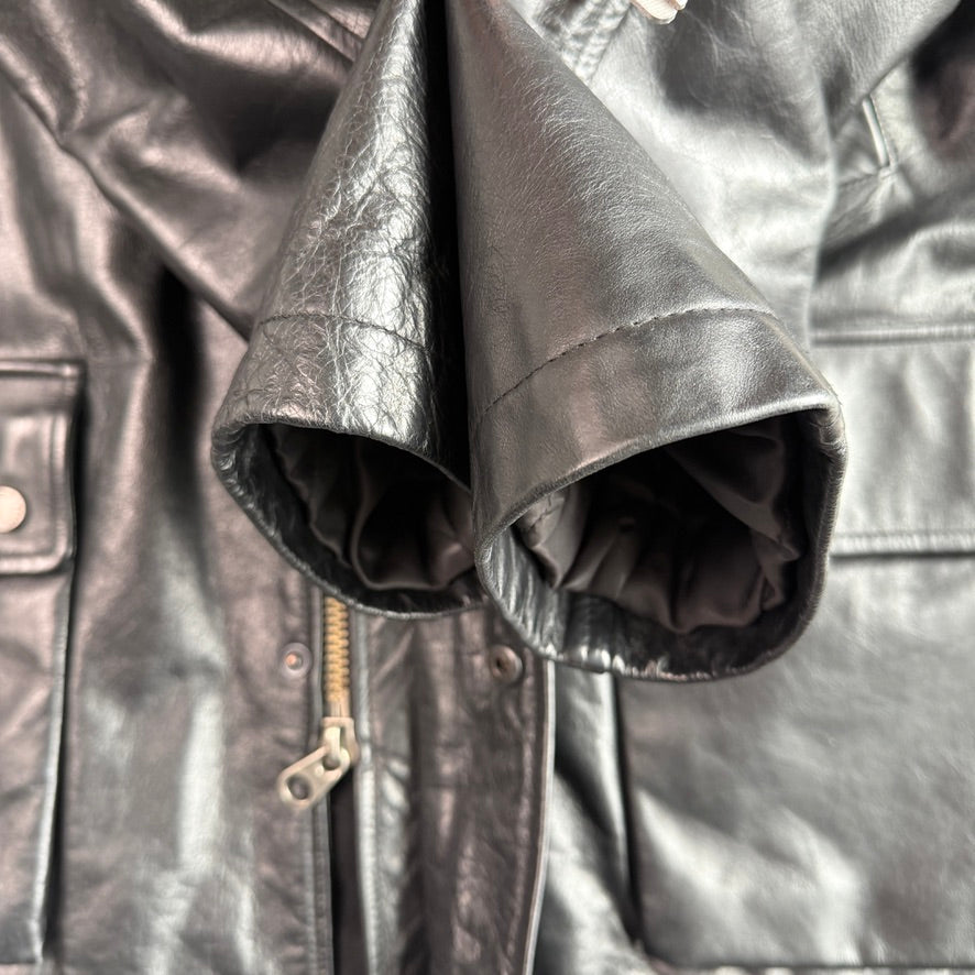 Polo Ralph Lauren (XL) Black Leather Field Coat