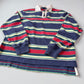 VNTG Polo Ralph Lauren (M) Y2K Striped Cotton Rugby Shirt