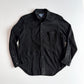 Polo Ralph Lauren (L) Black Suede Leather Button Front Shirt