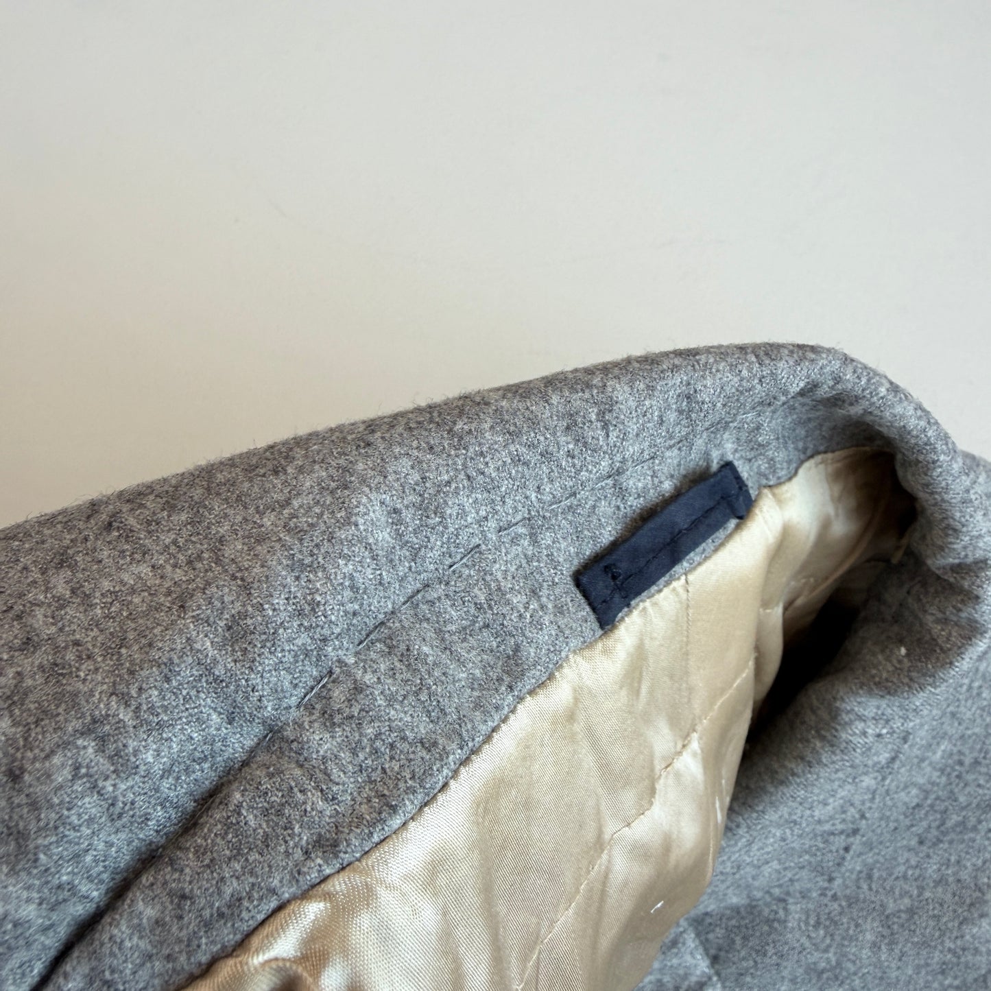 Brunello Cucinelli (50) Sport-Coat Style Brushed Wool Cashmere Zip Peacoat