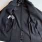 NWT Dolce & Gabbana (50IT / 40R) Black Wool Blend Peak Lapel Topcoat
