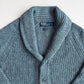 VNTG Polo Ralph Lauren (XL) Slate Blue 100% Linen Cardigan Sweater