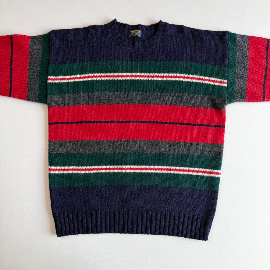 VNTG Brooks Brothers (XL) Wool Rugby Stripe Knit Sweater