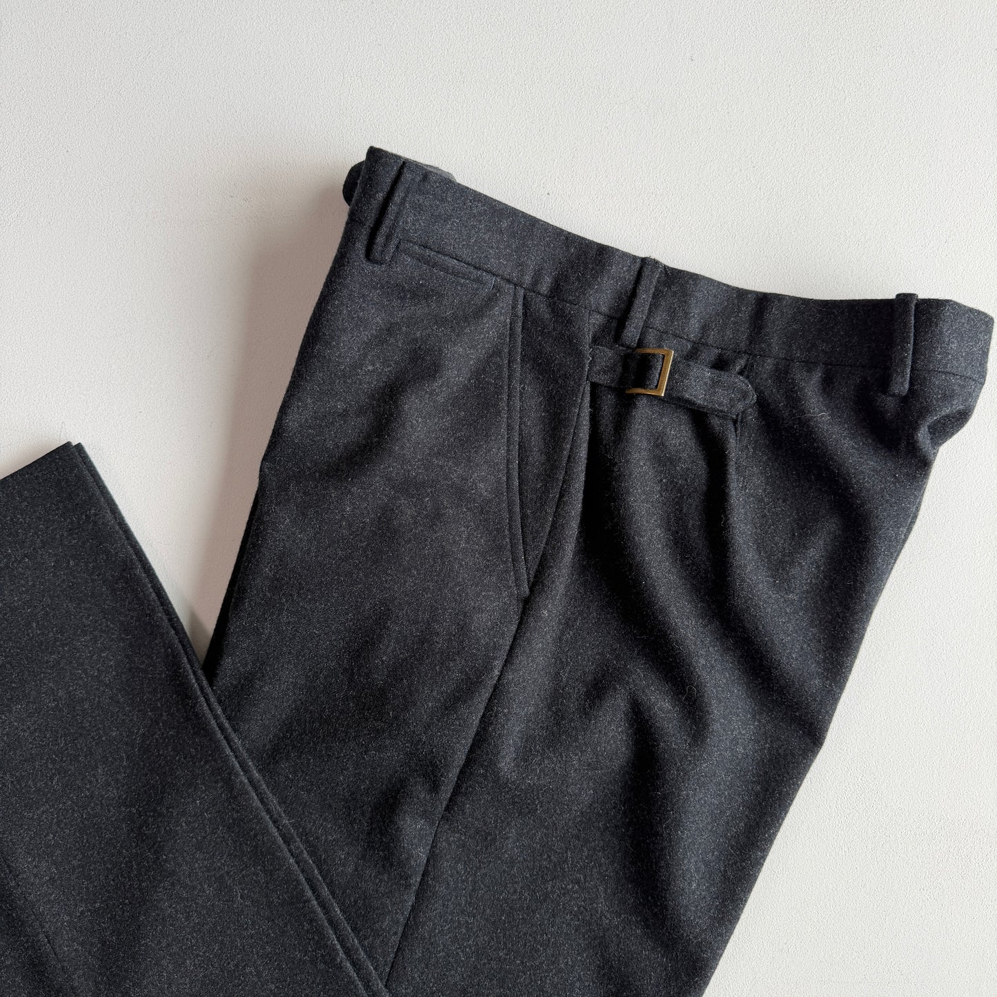 Polo Ralph Lauren (34x34) Brass Side Tab Wool/Cashmere Flannel Trouser Pants