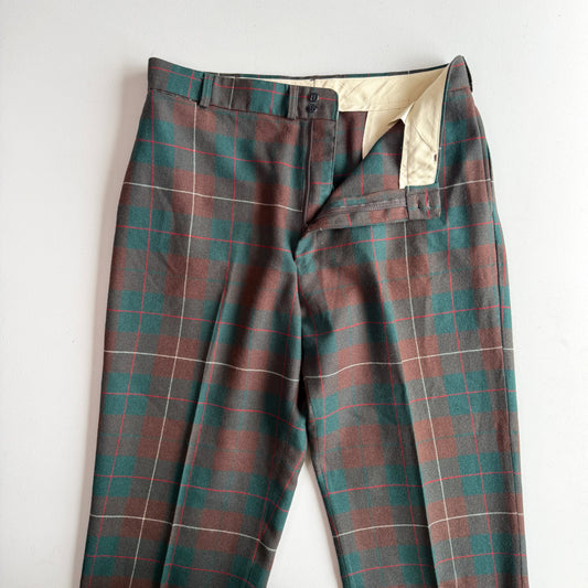VNTG RRL Ralph Lauren (38x32) Wool Flannel Tartan Plain Trouser Pants
