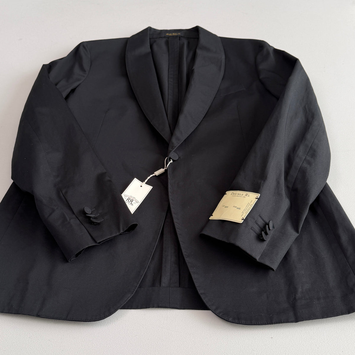 NWT RRL Ralph Lauren (44L) Tuxedo Western Cotton/Linen Black Jacket